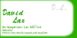 david lax business card